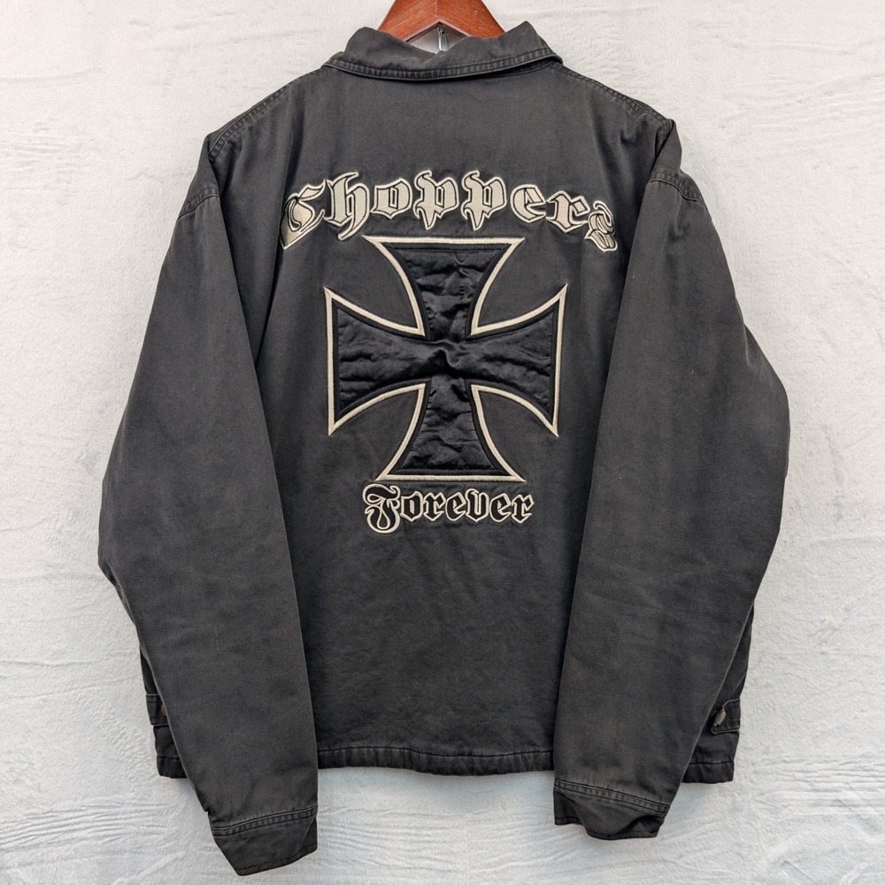 VTG Sick Boy Jacket Men XL Black Choppers Forever Biker Detroit West Coast Style